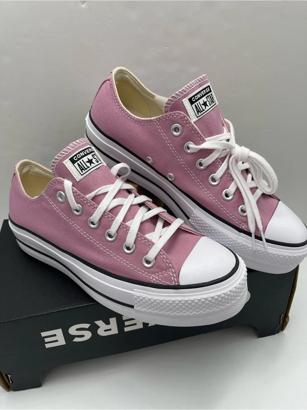 Converse A12960F CTAS LIFT OX CLIFFSIDE ROSE/WHITE/BLACK Platform Sneakers